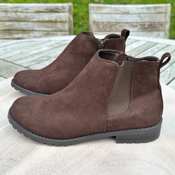 Sonoma Goods For Life® Cilantro Womens Ankle Boots Size 8.5 Cognac Brown New - Picture 2 of 15